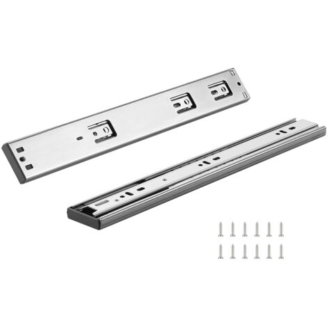 Mophorn 10 pares de guías para cajones de 406,4 mm. Rieles de montaje lateral. Extensión completa de alta resistencia. Guía de acero con cierre suave. Guías silenciosas. Para armario, cocina. Rodamien (1/5)
