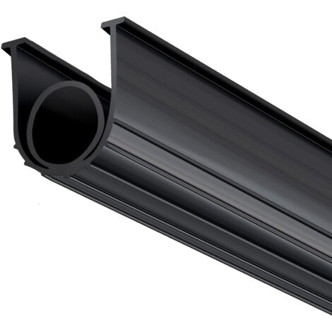 Mophorn Sello inferior para puerta de garaje de 20 pies de, forma de U + junta tórica resistente a la intemperie, extremos en T de 5/16", ancho de 3 3/4", sello negro para puertas