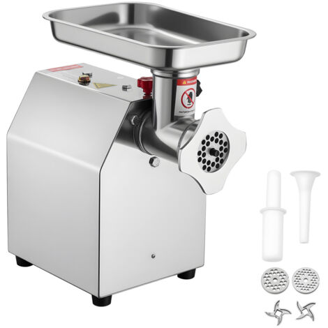 Mophorn Picadora de carne eléctrica de sobremesa con cuchilla, capacidad de 2,5 kg/min, incluye placa de molienda, ideal para preparar salchichas, fabricada en acero , dimensiones 375x240x420mm