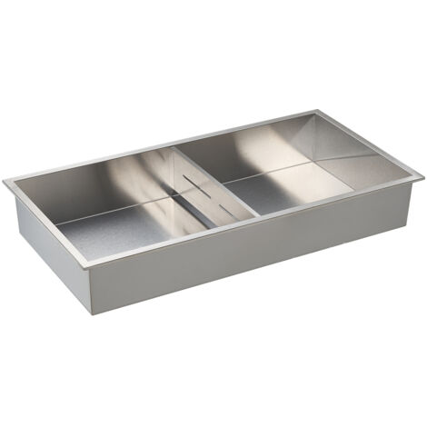 Mophorn Nicho de ducha empotrado 33x63,5x10,2 cm, estante divisor de pared fabricado en acero inoxidable. Ideal para organizar jabón y champú.