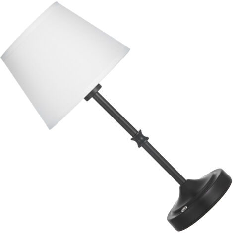Mophorn Lámpara de Mesa Inalámbrica 2 Unidades con Batería Recargable, Ajuste de Brillo en 3 Niveles, Dimensiones de 16x40 cm, Pantalla de Tela, Temperatura de Color de 2700-3000 K (1/5)