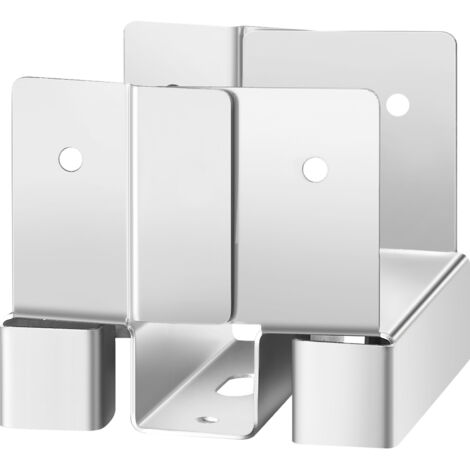 Mophorn Base para postes, anclaje de hormigón fabricado en acero al carbono galvanizado resistente, con separación de 2,54 cm, ideal para pérgolas y patios de concreto