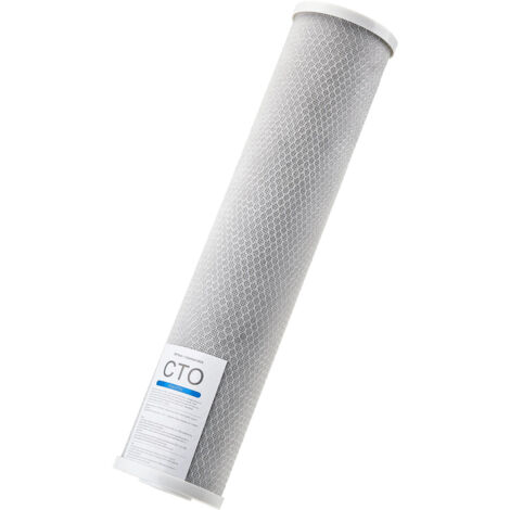 Mophorn Cartucho de repuesto para filtro de agua de toda la casa, bloque de carbón CTO de 4,5" x 20", compatible con sistemas de filtración domésticos de 3 etapas, reduce el cloro.