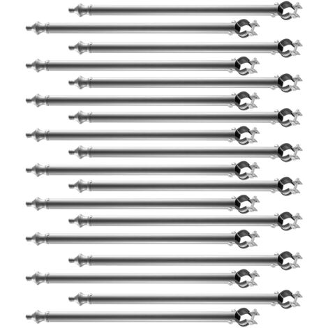 Mophorn Extensiones de Cerca de Alambre de Cadena de 18 Piezas, Extensores de Poste Galvanizado de 69,5 cm, Soportes en Forma de U con Brazo Extensible para Alambre de Púas