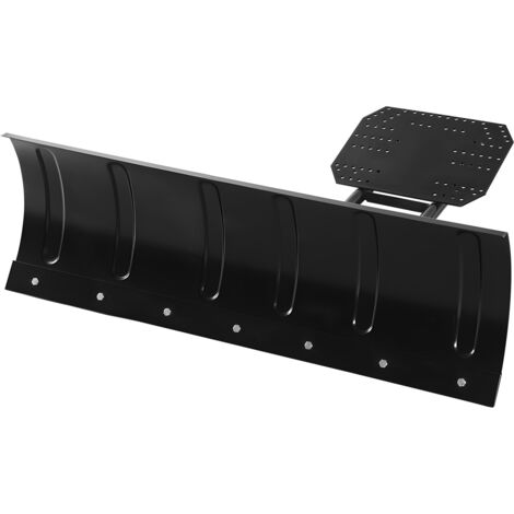 Mophorn Quitanieves de acero universal, 1220 x 385 mm, con ajuste de altura y orientación lateral, equipado con 3 opciones de montaje para limpiar nieve en la mayoría de ATV/UTV