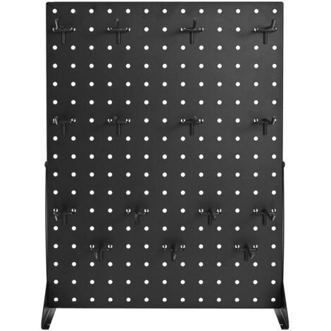 Mophorn Expositor de tablero perforado de sobremesa, organizador de 43 x 33 cm con 15 ganchos, panel de acero laminado en frío duradero para exhibiciones en tiendas minoristas, comestibles y joyería