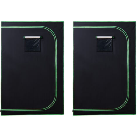 Mophorn Armario de Cultivo Interior 120x60x180 cm, Tienda de Cultivo con Ventana de Observación, Bandeja Inferior y Cremallera, Mylar 600D Reflectante, Ideal para Plantas, Flores y Verduras
