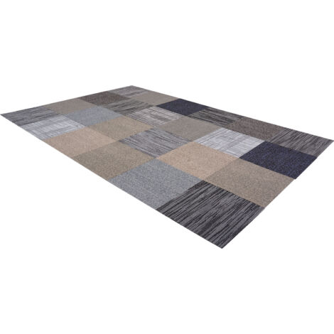 Mophorn Losetas de alfombra cuadradas autoadhesivas, 609,6 x 609,6 x 6 mm, con una cobertura de 9 m², ideales para salones, fabricadas en polipropileno y asfalto, multicolor, paquete de 24 unidades