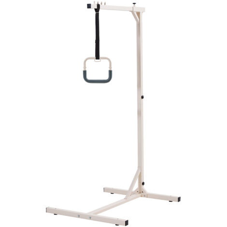 Mophorn Barra de trapecio independiente para movilidad en la cama, construcción de acero duradero con capacidad de peso de 250 lb, asistencia de dominadas para personas mayores y discapacitadas.