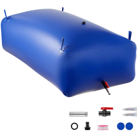 Vejiga De Almacenamiento De Agua 1000L Tanque De Agua Plegable De PVC 1000D Contenedor Blando De Agua De Portátil Bolsa De Agua Gran Capacidad Para Prevención De Incendios, Autocaravana, Azul