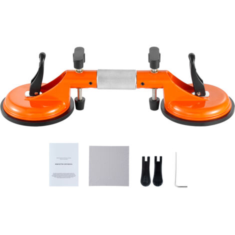Mophorn Herramientas para Unir Juntas de Granito con Ventosas de 125 mm, Ajustables a 180° con Succión Vertical de 50 kg, Ideal para Instalar Encimeras, Baldosas, Piedra y Mármol