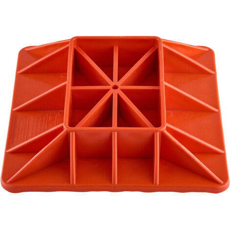 Mophorn Base de gato de alta elevación con soporte para manija 295 x 295 mm, capacidad de 3,18 T, soporte para gatos agrícolas compatible con la mayoría de los gatos con base de 185 x 120 mm, rojo