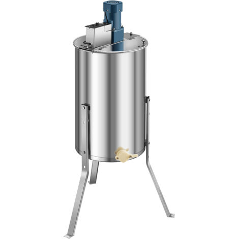 Mophorn Extractor de Miel Eléctrico de Acero Inoxidable 380 mm, Centrífuga para Miel, 3 Marcos con Tapa Transparente, 140 W, Altura Regulable 30-38 cm, Equipo de Extracción de Panal para Apicultura