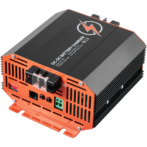 Mophorn Cargador de batería de CC a CC de 30 A y 375 W con carga inteligente multietapa, compatible con baterías de plomo-ácido, litio, AGM y GEL, ideal para autocaravanas, vehículos comerciales