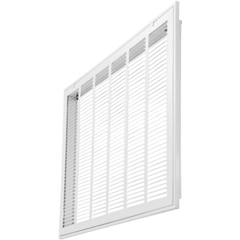 Mophorn Rejilla de Filtro de Aire de Retorno, Compatible con Conductos de 75,5 x 50,5 cm, Filtro no Incluido, para Instalación en Pared, con Recubrimiento en Polvo, 83 x 57,2 x 4 cm, Color Blanco