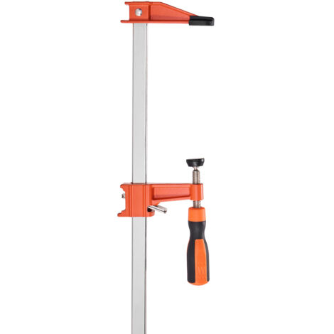 Mophorn Sargentos de Barra para Carpintería 2 PCS, Apertura de 60,96 cm, Abrazadera en F con Materiales Resistentes de Hierro Fundido y Acero al Carbono, Capacidad de Carga de 272 kg