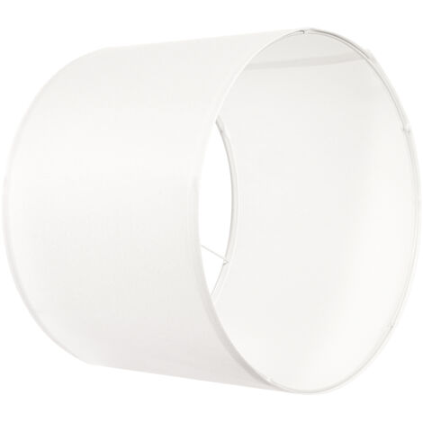Mophorn Pantalla de lámpara cilíndrica en forma de tambor, juego de 2 piezas, 40x30 cm, fabricada con lino y PVC, estructura metálica con arpa, ideal para lámparas de mesa, de pie y colgantes.