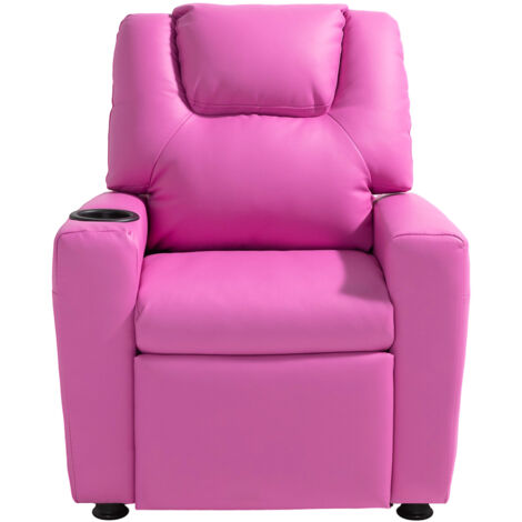Mophorn Sillón Reclinable Infantil con Portavasos, Respaldo Ajustable de 101° a 121°, Sofá de Piel Sintética Fácil de Limpiar,Soporta hasta 40 kg,Ideal para Sala de Estudio, Guardería o Sala de Juegos