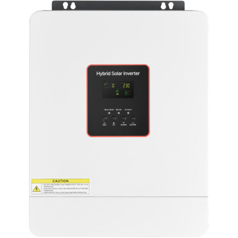 Mophorn Inversor solar híbrido de 4000 W, onda sinusoidal pura, controlador MPPT integrado de 120 A, módulo compatible con Wi-Fi, batería de litio o plomo-ácido para sistemas solares fuera de la red