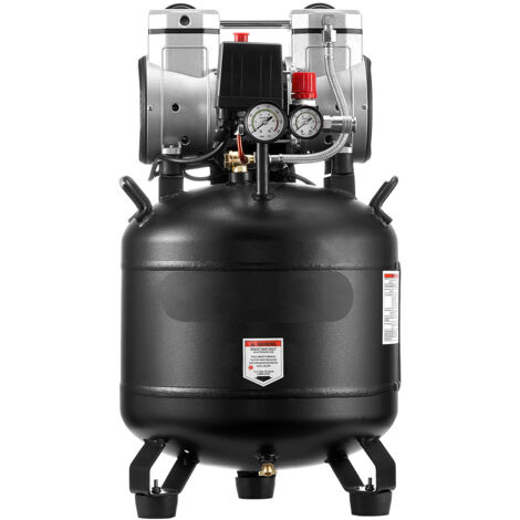 Mophorn Compresor de Aire 30 L, Motor de 1,5 kW sin Aceite, Flujo de 113 L/min, Presión Máxima de 10 Bar, Operación Silenciosa 75 dB, Diseño Vertical, Ideal para Pintura y Trabajos de Carpintería