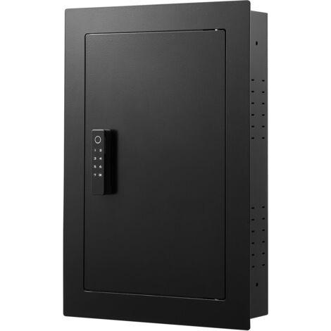 Mophorn Caja fuerte empotrable con contraseña, llave, cerradura de huella dactilar y pomo giratorio, fabricada en acero laminado en frío Q235, ideal para guardar dinero, joyas, 102 x 381 x 559 mm
