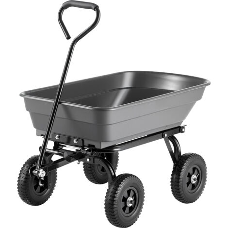 Mophorn Carro de jardín con capacidad carga de 272kg,fabricado en polietileno con mecanismo de volcado de 90°,ruedas giratorias de 180° y rodamientos flexibles de 270° ideal para transportar plantas.