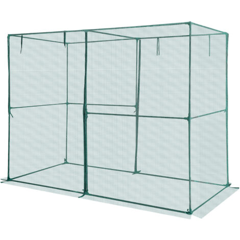 Mophorn Jaula de protección para cultivos con puerta de cremallera, resistente al viento, cubierta para camas elevadas de exterior, ideal para jardín, patio o césped, dimensiones 2396 x 1200 x 1800 mm