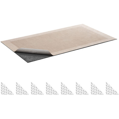 Mophorn Alfombrilla Antideslizante para Alfombras 91,44 x 152,4 cm, Base de Fieltro y Goma para Mayor Estabilidad, Protege Suelos y Mantiene Alfombras Fijas, Gris Claro