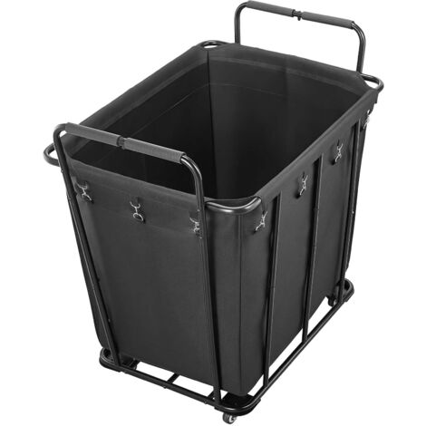 Mophorn Carro clasificador de ropa 300 L, capacidad de carga de 117,9 kg,ruedas giratorias y bolsa impermeable para lavandería,diseño resistente al desgaste, dimensiones de 92,5 x 66,5 x 94,5 cm,negro