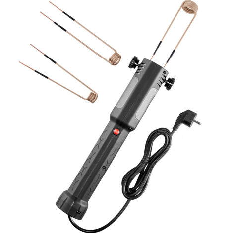 Mophorn Calentador de inducción para extracción de tornillos, 1100 W, herramienta para retirar tornillos oxidados, equipo de reparación de taller con 3 bobinas, 385 x 72 x 74 mm, color negro
