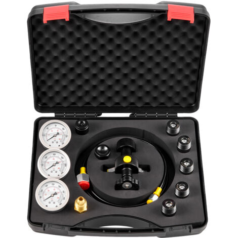 Mophorn Kit de Carga para Almacenamiento Hidráulico de Nitrógeno,Resistente al Agua,con 3 Manómetros de 103/276/414 bar,6 Adaptadores de Acoplamiento,1 Manguera para Gas,1 Válvula y 1 Adaptador CGA580