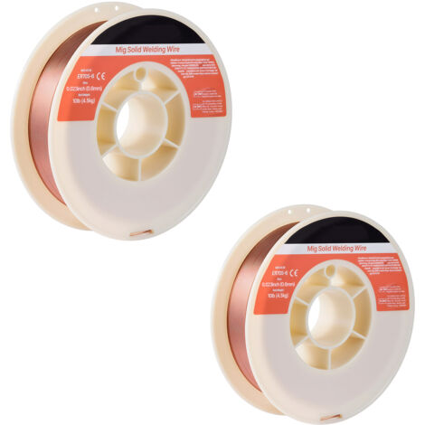 Mophorn Alambre sólido para soldadura MIG,ER70S-6,0,6 mm, 4,5 kg,acero dulce,diseñado para reducir salpicaduras y con alto contenido de desoxidantes,ideal para soldadura con gas en diversas posiciones (1/5)