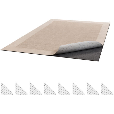 Mophorn Alfombrilla Antideslizante para Alfombras 243,84 x 304,8 cm, Base con Fieltro y Goma para Sujeción, Protege Suelos y Fija Alfombras, Gris Claro