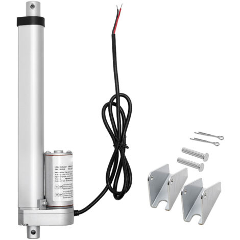 Mophorn Actuador Lineal 12 V, Motor Lineal de 101,6 mm con Velocidad de 15 mm/s, Fuerza de 1000 N, Soportes de Montaje, Ideal para Escritorios, Sillones Reclinables y Sistemas de Apertura de Ventanas