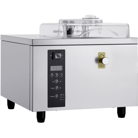Mophorn Máquina de helados italiana de 500 W, con capacidad de 5 L/h, con un cilindro de acero inoxidable 304 de 2,8 L y panel LED con función de autolimpieza, dimensiones de 460 x 460 x 430 mm