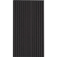 Mophorn Paneles acústicos de listones de madera, 23,6 x 47,2 pulgadas, MDF para decoración moderna, reducción de ruido, roble negro