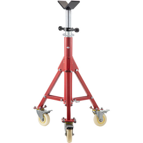 Mophorn Pipe Stand, Ajustable 28-52 pulgadas V Head Pipe Jack Stand, 882 LB de capacidad con ruedas, portátil de acero soporte de tuberías de 1/8 a 12 pulgadas de tuberías