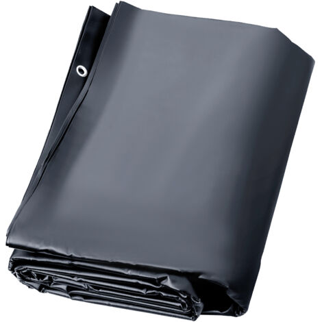 Mophorn Cubierta de seguridad para piscinas , apta para piscinas rectangulares enterradas de 10,5 x 18,6 pies, cubierta de invierno de PVC de malla con orificios de drenaje, gris oscuro