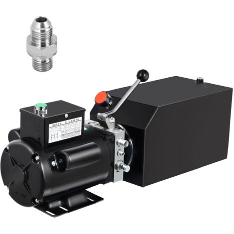 Mophorn hidráulica 14 L, 220 V, bomba hidráulica electrica de 25,2 kg, con depósito de metal de hierro negro (14 L, bomba hidráulica de doble acción), de alta calidad