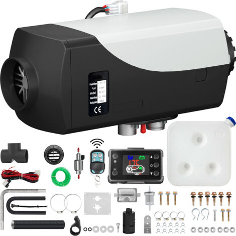 Mophorn Calentador de aire diésel de 12 V, 8 KW con interruptor LCD y control remoto, calentador de estacionamiento diésel para varios vehículos diésel, color negro