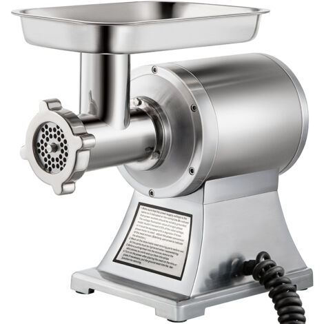 Mophorn Picadora Electrica de Carne de Acero Inoxidable 1100 W, Picadora de Carne de 193 r/min, Trituradora de Alimento, Máquina Picar Carne Comercial Moler Carne Hasta 150 kg Peso Bruto 24 kg