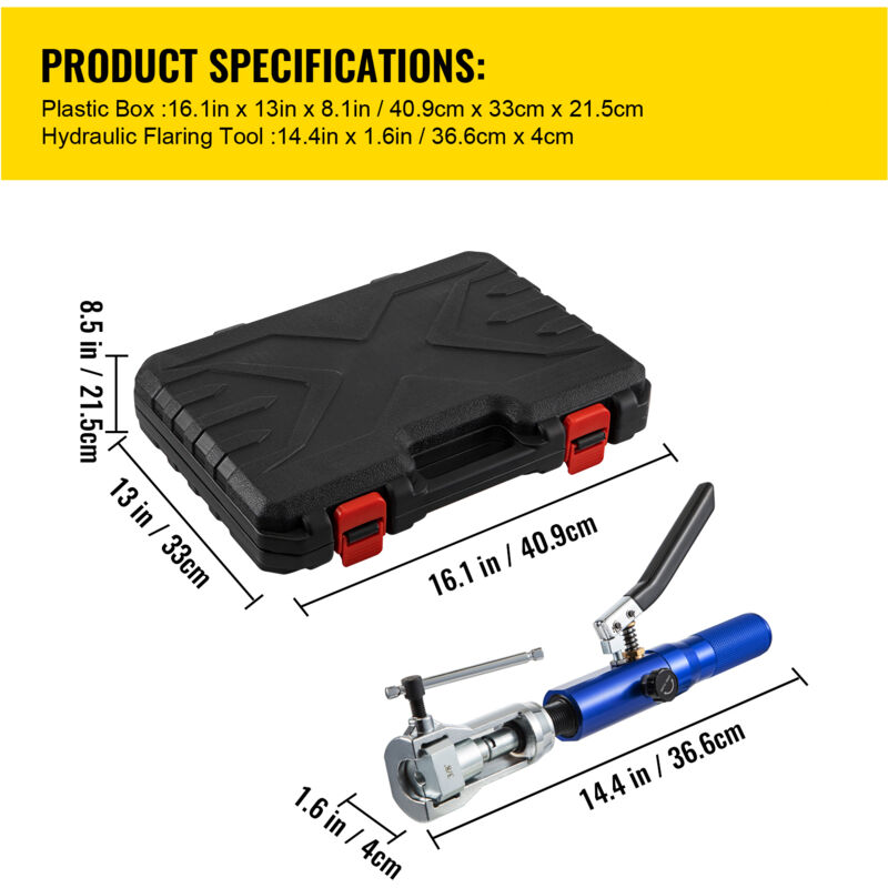Keenso Double Flaring Tool Kit Brake Line Flaring Tool 45 Degree SAE