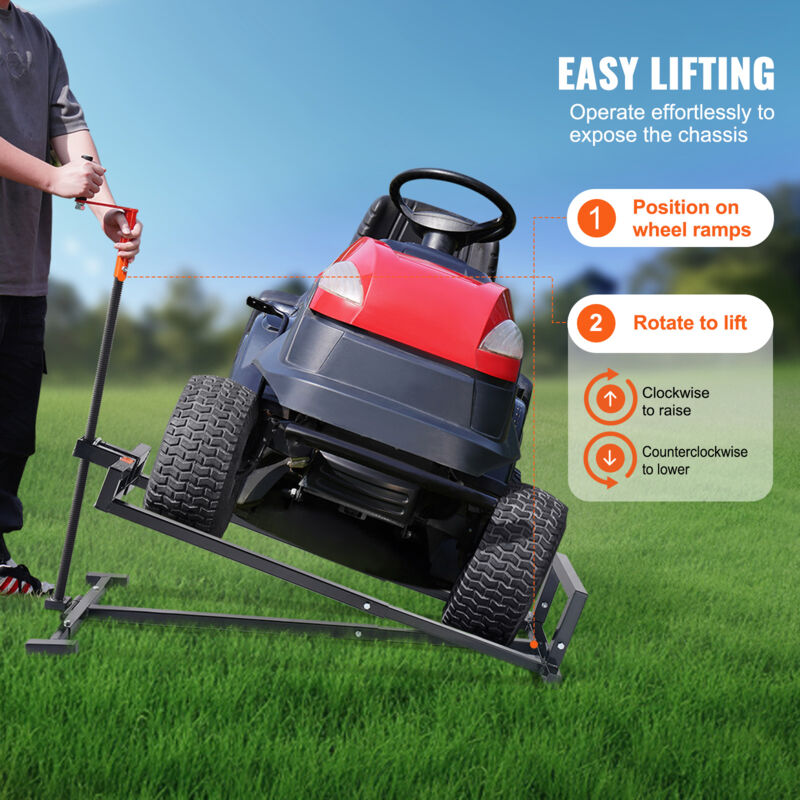 Heavy-Duty Lawn Mower Lift Jack (880Lbs Capacity) - Fits Riding Mowers & Garden Tractors