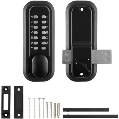 Mophorn Mechanical Keyless Entry Door Lock, 14-Digit Keypad with Surface-Mounted Latch, Waterproof Zinc Alloy, Easy-to-Install Keypad and Knob Lock for Garden, Yard, Garage, and Outdoor Gates
