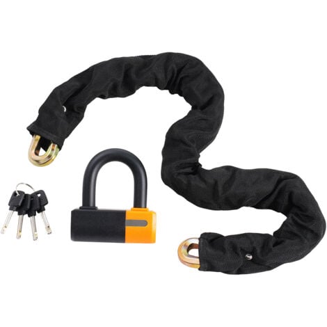 Mophorn Bike Chain Lock, 3.28 Ft Bicycle Chain Lock with 4 Keys, Heavy Duty Metal Steel Anti-Theft High Security Bike Lock, Perfect for Bike, Motorcycle, Scooter, Door, Fence, or Gate, 14mm