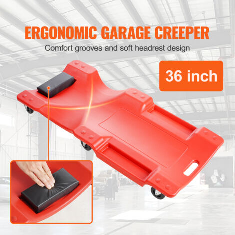 Mophorn Mechanic Plastic Creeper, 914 mm, 158.8 kg Capacity, 36 in for Garage Repair 36 in Mechanic Plastic Creeper Automotive Rolling Garage