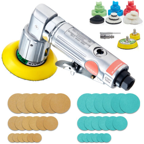 Mini Air Orbital Sander Polisher 3inch Circle Round Pad 75MM Pneumatic Sanding Polishing Tools WL-20314