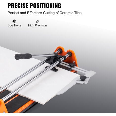 Mophorn 17" Manual Tile Cutter, Porcelain Ceramic with Tungsten Carbide Wheel, Infrared Positioning, Anti-Skid Feet, Double Rails