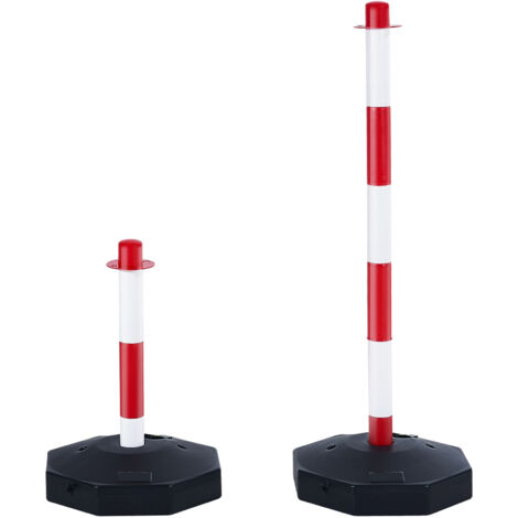 Mophorn Adjustable Traffic Delineator Post Cones, 2-Pack Safety Barrier ...