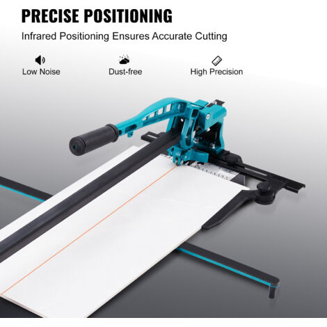 Mophorn 800mm Manual Tile Cutter, Porcelain Ceramic Cutter with Tungsten Carbide Wheel, Infrared Positioning, Anti-Skid Feet, Durable Rails for Professionals and Beginners